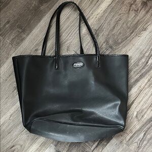 Coach Black Leather Tote Bag